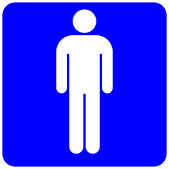 male signs on blue background. vector ilustration.