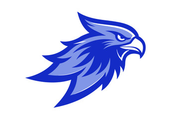 Eagle Flight Team Mascot Logo art vector on white background 