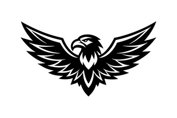 Eagle Flight Team Mascot Logo art vector on white background 