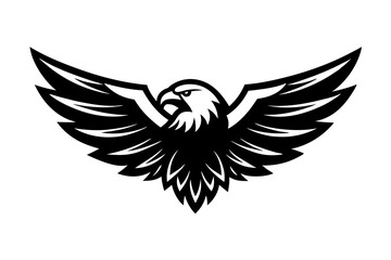 Eagle Flight Team Mascot Logo art vector on white background 