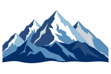 himalayan mountains vector   with white background 