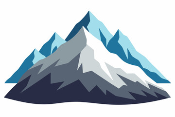 Fototapeta premium himalayan mountains vector with white background 