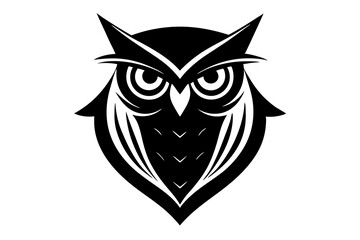 Owl Wisdom Knowledge Mascot Logo art vector on white background 