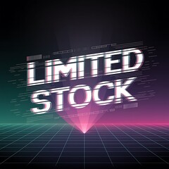 Retro Glitch Style Limited Stock Announcement