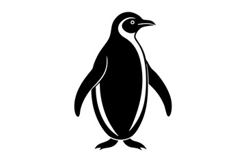 Fototapeta premium penguin vector silhuette illustration art vector on white background 