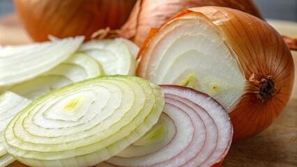 sliced onion on a chopping board