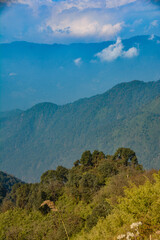 mountain landscape with clouds in gangtok