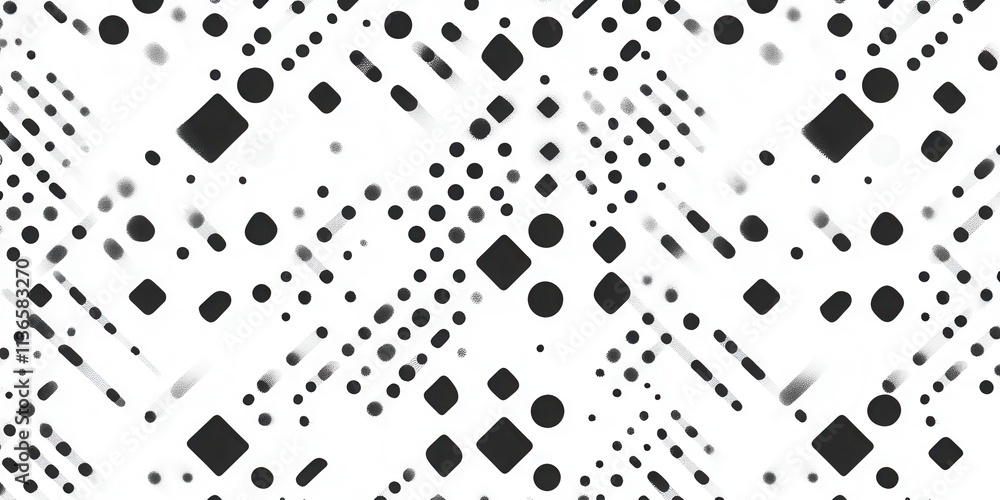 Poster a dynamic arrangement of circles, squares, and rectangles creates a visually engaging abstract desig