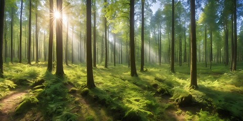 Fototapeta premium morning in the forest