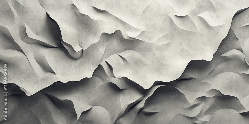 Aufkleber soft gray tones create an abstract composition that mimics flowing fabric with gentle waves and subt
