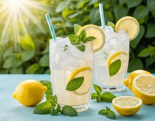 cocktail with lime and mint