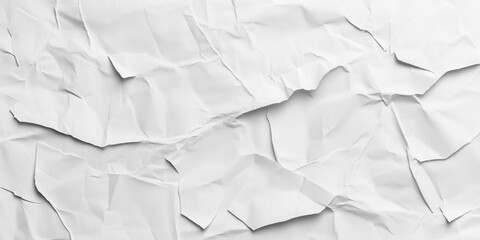Obraz premium Crumpled white paper creates an interesting texture with shadows and highlights, suitable for backgrounds or artistic projects in design and printing. Generative AI
