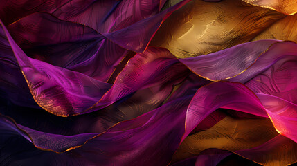 Abstract Swirling Tapestry: A captivating abstract composition featuring a vibrant, multi-colored silk fabric, cascading in soft, flowing waves.