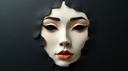 Minimalist Abstract Face Collage