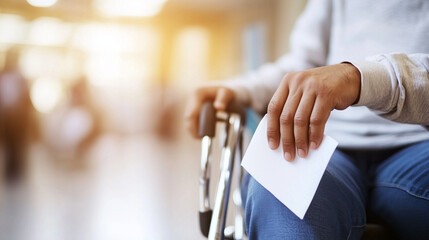 A person with inclusivity values navigating social issues while receiving treatment in a hospital after an injury. inclusive person, injury recovery, social issues, hospital settin