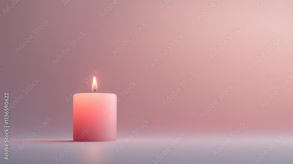 Poster as the single candle flickers in the dark room, the mood is set with soft and minimalistic vibes.