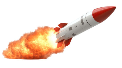 missile rocket isolated on white background