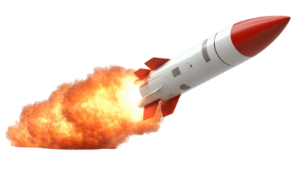 missile rocket isolated on white background
