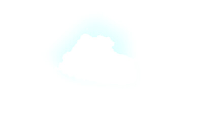 White clouds isolated on transparent background