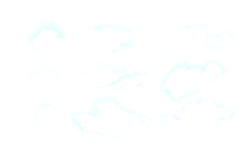 White clouds isolated on transparent background