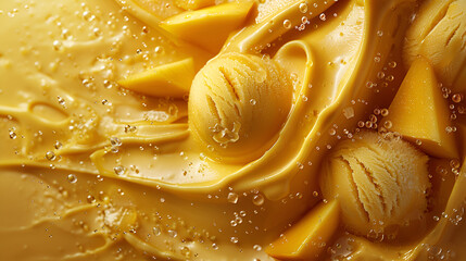 Mango ice-cream commercial photo