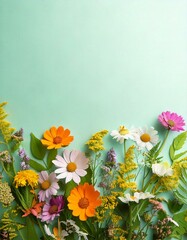 Border of Flowers, background image