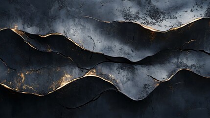 Dark gray surface with radiant light reflections creating texture
