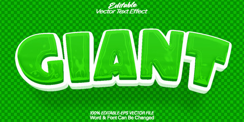 Green Giant Vector Text Effect Editable Alphabet Huge Big