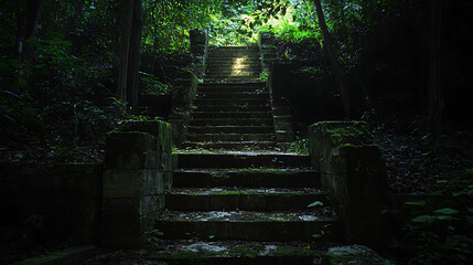 Magical, mythical image. Misterious low key middle ages fantasy background design element. Dark knights game concept