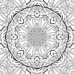 Colorful cute square. Decorative unusual square ornaments for coloring.