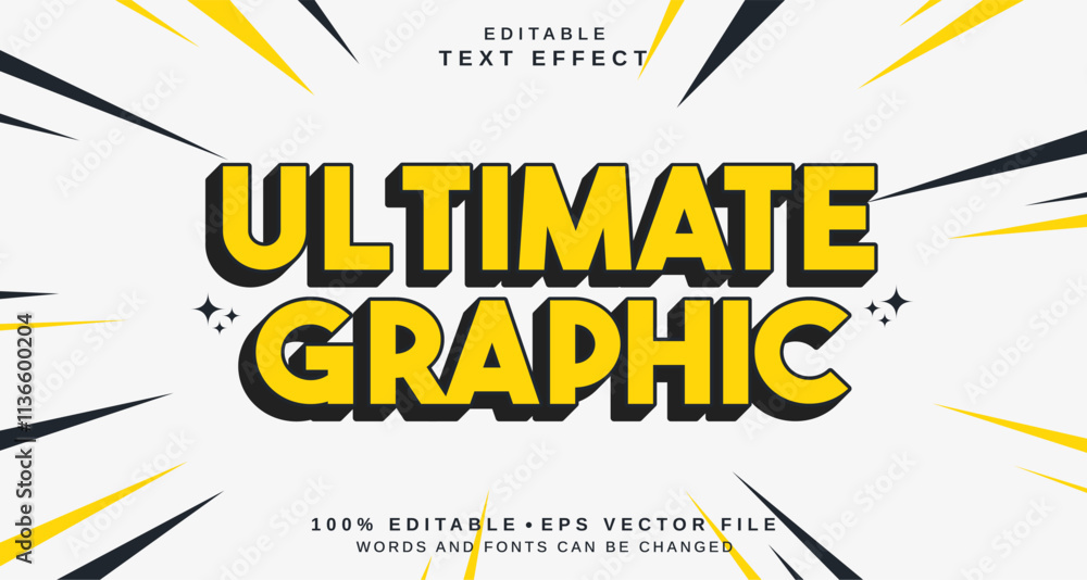 Fototapete editable text style effect - ultimate graphic text style theme.