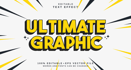 Editable text style effect - Ultimate Graphic text style theme.