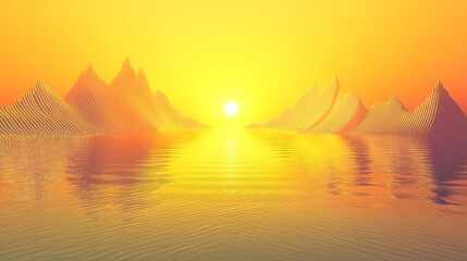 Bright yellow gradient with subtle glowing reflections