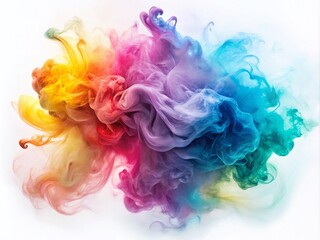 Fototapeta premium Pastel Smoke Swirl Abstract Art, Colorful Whimsical Background, Artistic Smoke Photography