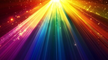 Obraz premium Dynamic rainbow streaks crisscrossing in a radiant pattern