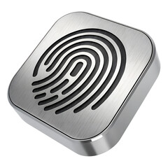 A icon representing fingerprint scanner with a sleek metallic finish.png