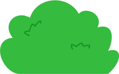 Green Bush doodle flat