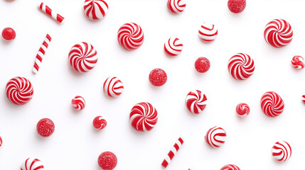 candy canes on white