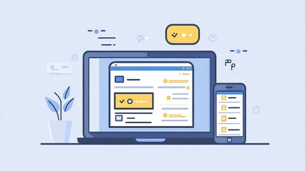 laptop and smartphone showing responsive website design