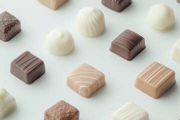 A Delightful Array of Exquisitely Crafted Chocolate Truffles.  A Stunning Selection of Assorted Milk, Dark, and White Chocolate Treats. Perfect for Gifting or Indulging in a Moment of Pure Luxury.