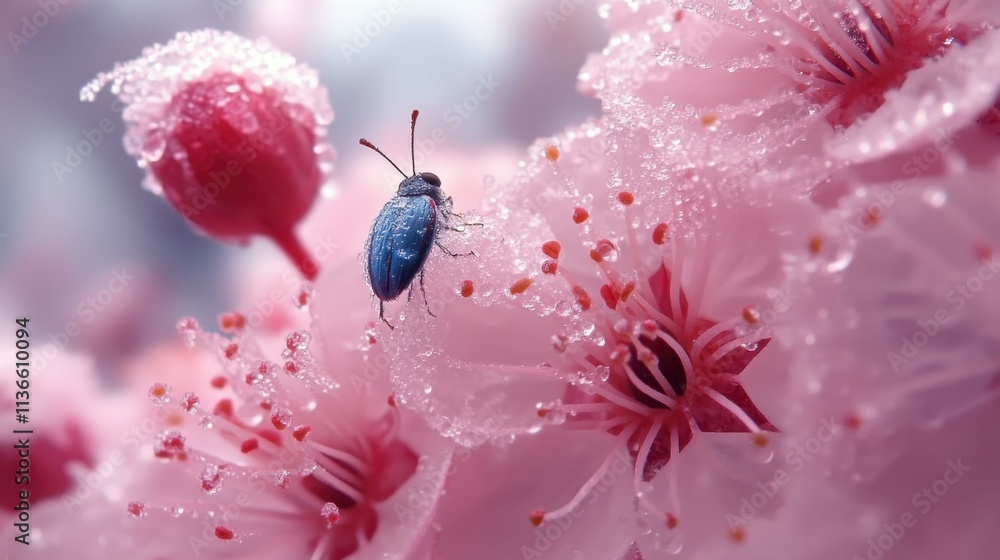 Poster magic of macro world image natural harmony abstract image one main object high quality very detailed