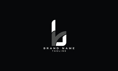 BR, RB, Abstract initial monogram letter alphabet logo design