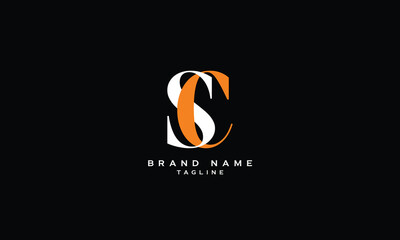 SC, CS, Abstract initial monogram letter alphabet logo design