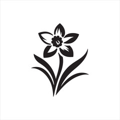 black and white flower