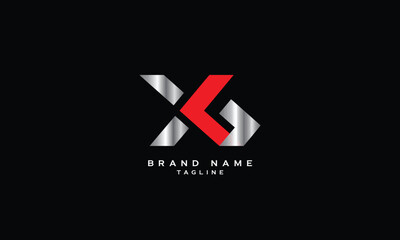 XG, GX, Abstract initial monogram letter alphabet logo design