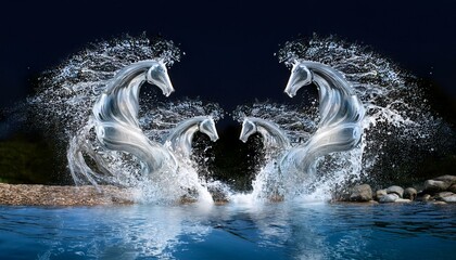 fountain in the night