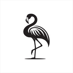 flamingo silhouette vector