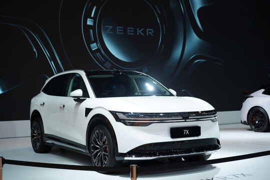 Bangkok, Thailand - 9th December 2024: ZEEKR 7X, electric car on display at the 41st Thailand International&nbsp;Motor Expo 2024 at Impact Challenger Hall Muangthong Thani.