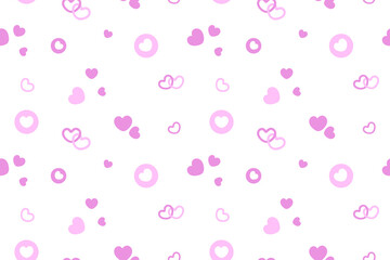Seamless Valentine’s vector pattern with pink hearts. Sweet and cute design, perfect for gift wrap, backgrounds, fabrics, and carpets.