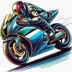 motorcycle racing on a motorcycle